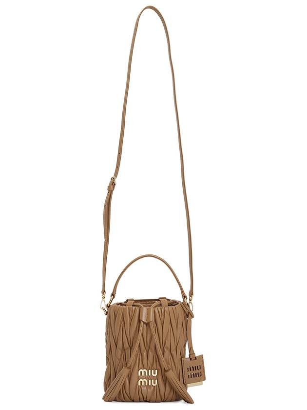 Matelasse Nappa Leather Bucket Bag Brown - MIU MIU - BALAAN 7