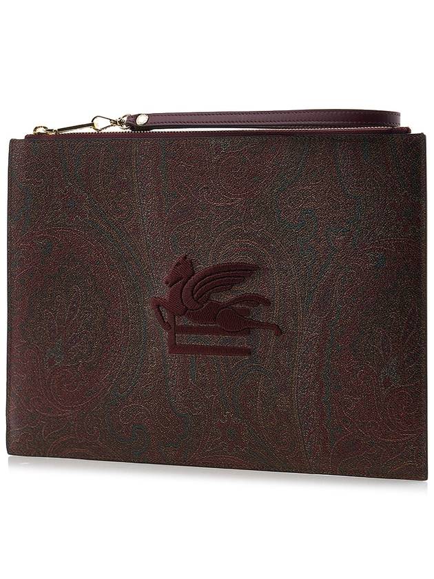 Paisley Embroidered Clutch Bag Brown - ETRO - BALAAN 3