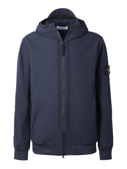 Soft Shell R Hooded Jacket Navy 761540427 - STONE ISLAND - BALAAN 1