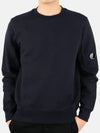 Men's Lens Wappen Diagonal Sweatshirt Navy - CP COMPANY - BALAAN 3