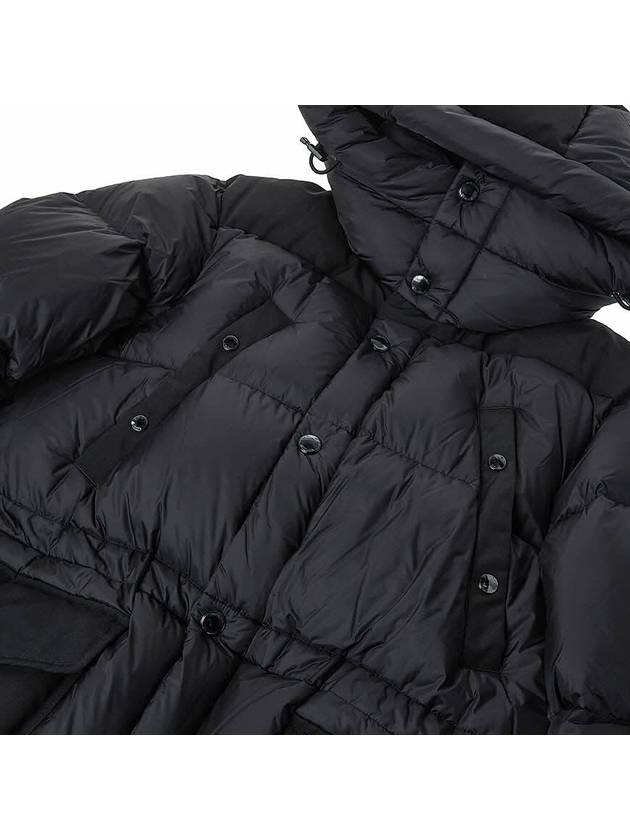 Logo Applique Nylon Puffer Coat Black - BURBERRY - BALAAN 8