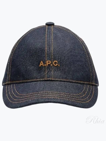 Logo Stitch Denim Ball Cap - A.P.C. - BALAAN 2