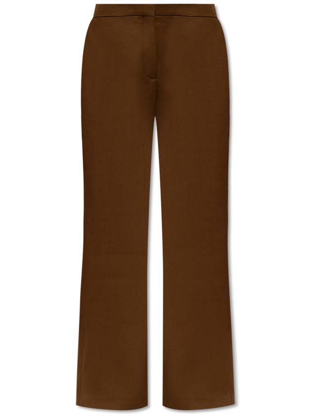 Tory Burch Wool Pants, Women's, Brown - TORY BURCH - BALAAN 1