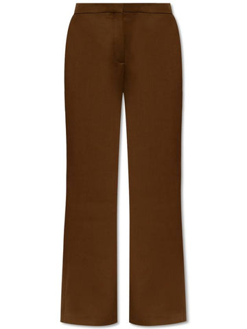 Tory Burch Wool Pants, Women's, Brown - TORY BURCH - BALAAN 1