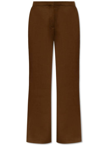 Tory Burch Wool Pants, Women's, Brown - TORY BURCH - BALAAN 1