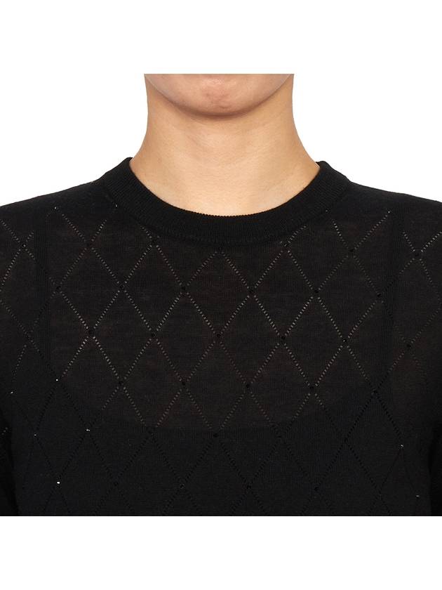 Patrick Short Sleeve Knit Top Black - MAX MARA - BALAAN 6