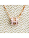 Mini Pop H Pendant Necklace Gold Rose Dragee - HERMES - BALAAN 5