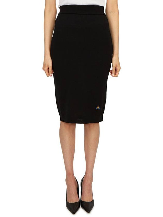 Women's Bea Wool Knit Pencil Skirt Black - VIVIENNE WESTWOOD - BALAAN 2