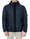 Loom Woven Chambers Down Padding Dark Navy - STONE ISLAND - BALAAN 2