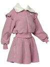 Golf Wear Fleece Ruffle Zip-up Set Indian Pink - J JANE - BALAAN 3