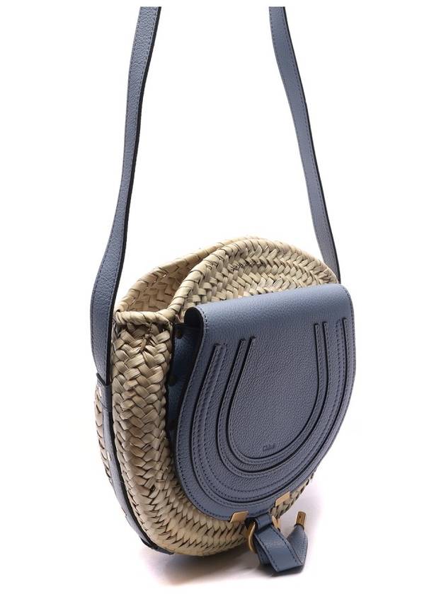 Marcie Raffia Leather Cross Bag Blue - CHLOE - BALAAN 4