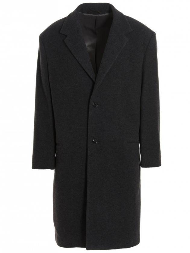 Chesterfield Breasted Wool Single Coat Grey - LEMAIRE - BALAAN 1