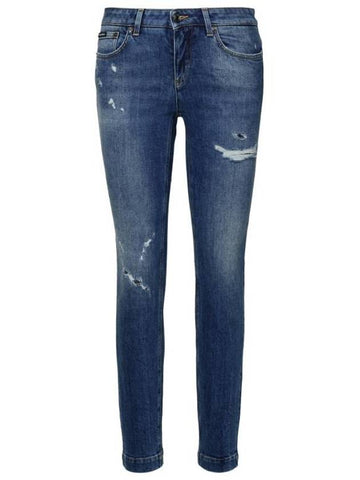 Denim Straight Pants FTAH7D G8KR0S9001 Blue - DOLCE&GABBANA - BALAAN 1