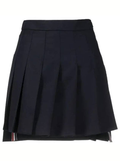 Wool Fresco Pleated Mini Skirt FGC402V 00473 001 - THOM BROWNE - BALAAN 1