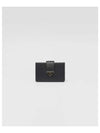 Leather Card Wallet Black - PRADA - BALAAN 2