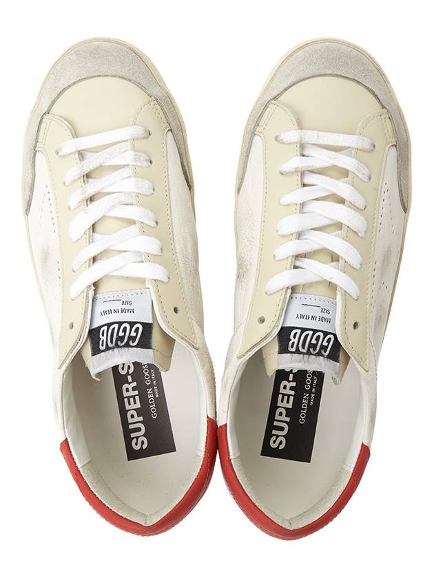 Superstar Leather Red Tab Low Top Sneakers White - GOLDEN GOOSE - BALAAN 3