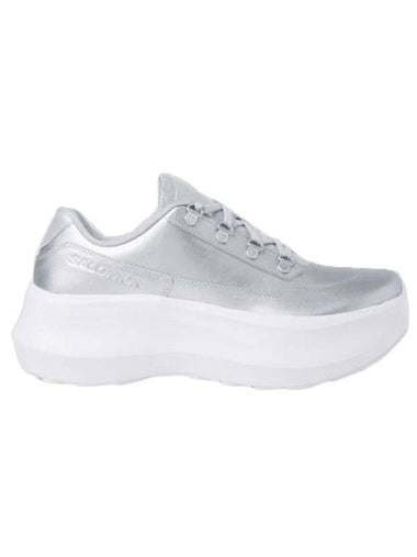 Homme Plus Leather Low Top Sneakers Silver - SALOMON - BALAAN 1