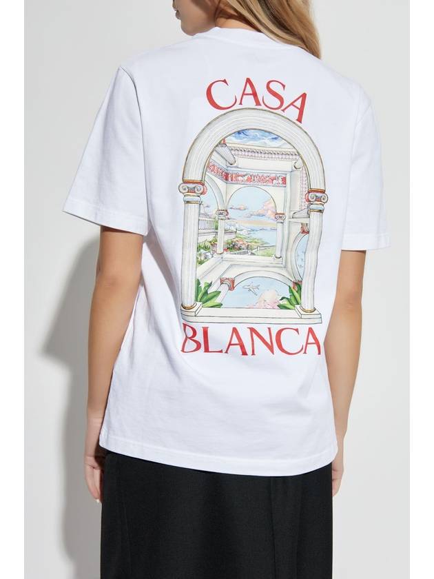 Casablanca Printed T-shirt, Women's, White - CASABLANCA - BALAAN 4