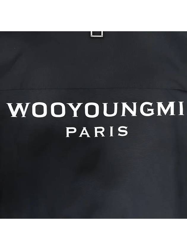 Back Logo Cotton Long Sleeve Shirt Black - WOOYOUNGMI - BALAAN 5