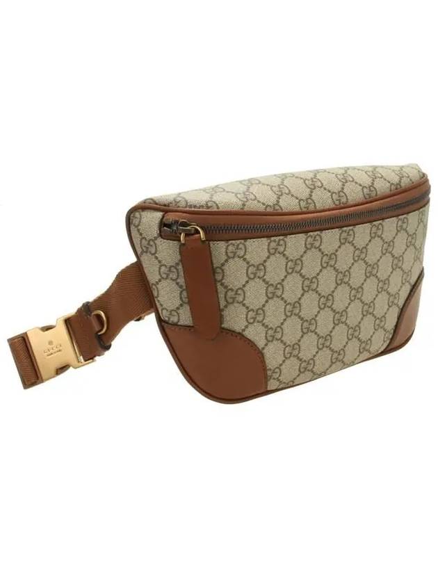 GG Emblem Medium Belt Bag Beige Dark Brown - GUCCI - BALAAN 3