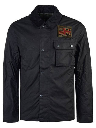 Logo Patch Workers Wax Jacket Black - BARBOUR - BALAAN 2