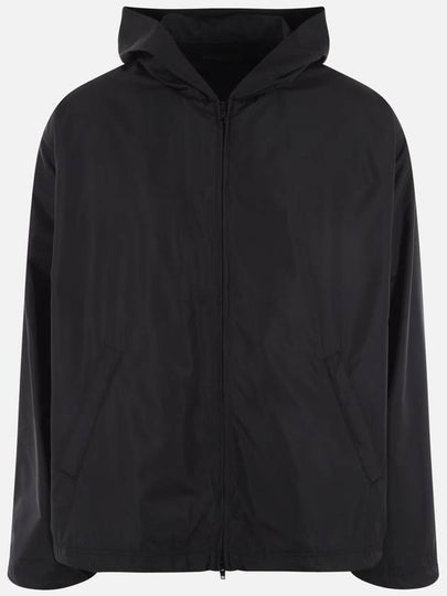 Logo Print Hooded Windbreaker Black - BALENCIAGA - BALAAN 2