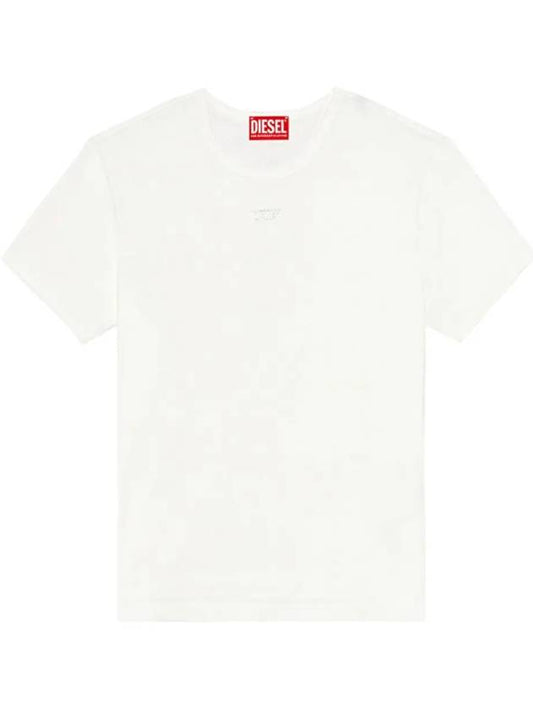 Uncutie Cubic Logo Short Sleeve T-Shirt White - DIESEL - BALAAN 2