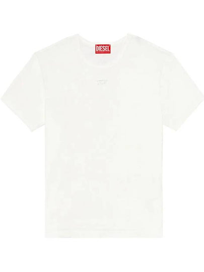 Uncutie Cubic Logo Short Sleeve T-Shirt White - DIESEL - BALAAN 2