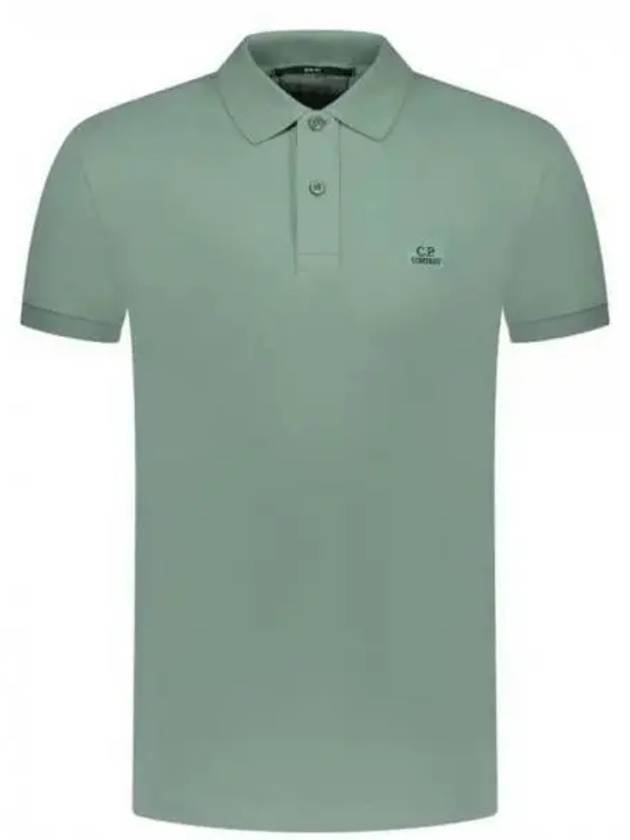 Stretch Piquet Slim Polo Shirt Green - CP COMPANY - BALAAN 2