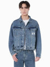 JEANS Men s Stone Blue Boxy Denim Jacket J325294 1A4 - CALVIN KLEIN - BALAAN 2