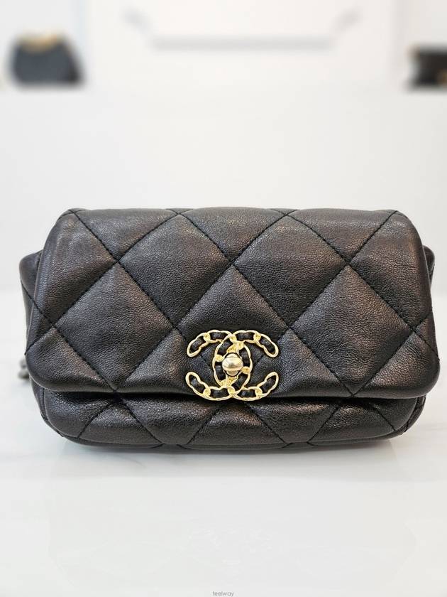 19 Belt Bag Gold Black 29th AS1163 - CHANEL - BALAAN 1