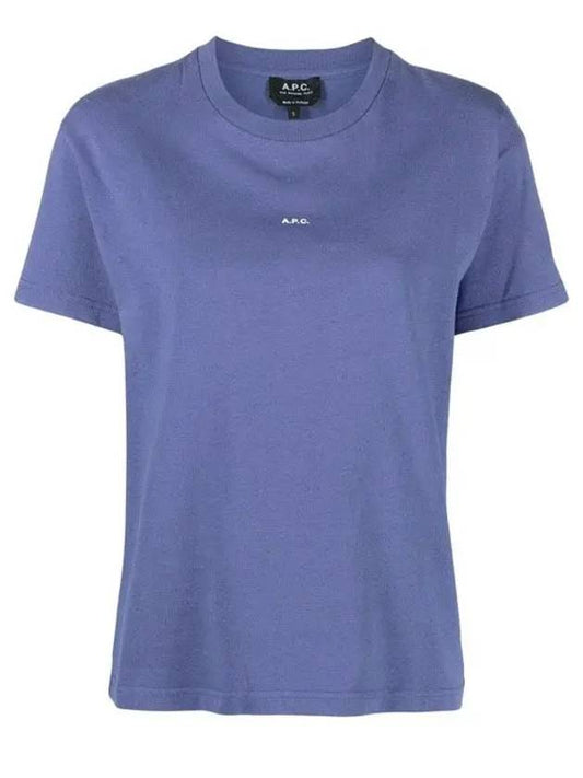 Jade Logo Women's T-Shirt Short Sleeve Violet - A.P.C. - BALAAN 2