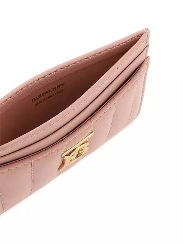 Women's Lola Quilted Leather Card Wallet Dusky Pink - BURBERRY - BALAAN 7