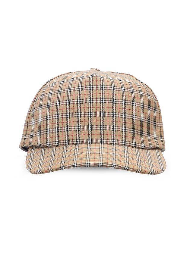 Cotton Micro Check Ball Cap Beige - BURBERRY - BALAAN 1