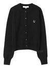 Bold Fox Head Patch Regular Cardigan Black - MAISON KITSUNE - BALAAN 2