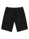 Men's Lens Wappen Bermuda Shorts Black - CP COMPANY - BALAAN 2