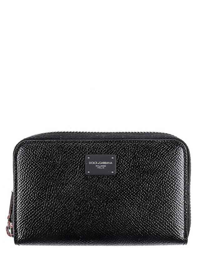 Logo Zipper Half Wallet Black - DOLCE&GABBANA - BALAAN 2