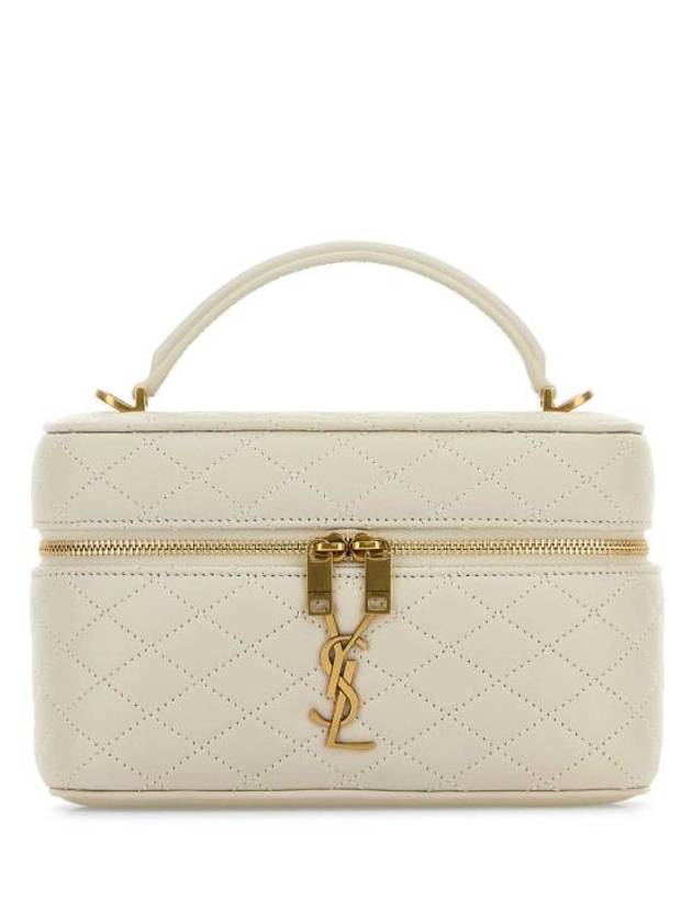 Gabi Mini Vanity Lambskin Tote Bag White - SAINT LAURENT - BALAAN 1