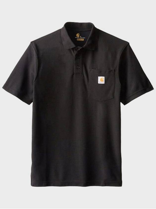 Polo short sleeve t shirt black K570 001 - CARHARTT - BALAAN 4