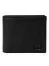 Valentino Logo Signature Calfskin Half Wallet Black - VALENTINO - BALAAN 2