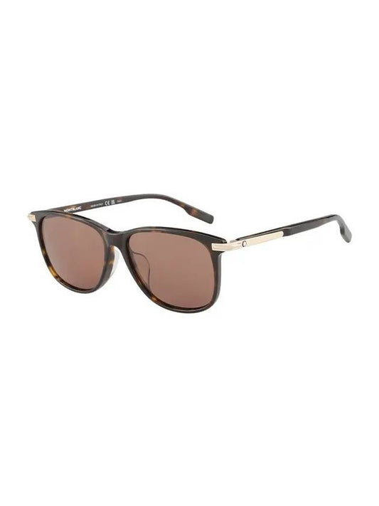 Square Acetate Sunglasses Havana - MONTBLANC - BALAAN 1