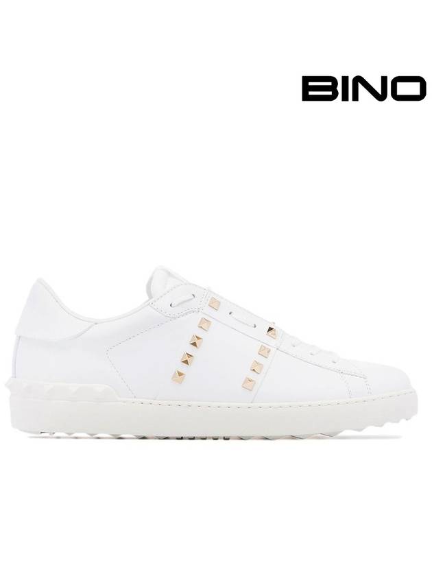 Men's Rockstud Untitled Low Top Sneakers White - VALENTINO - BALAAN 2