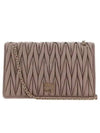 Matelasse Plaque Logo Nappa Leather Cross Bag Beige - MIU MIU - BALAAN 2