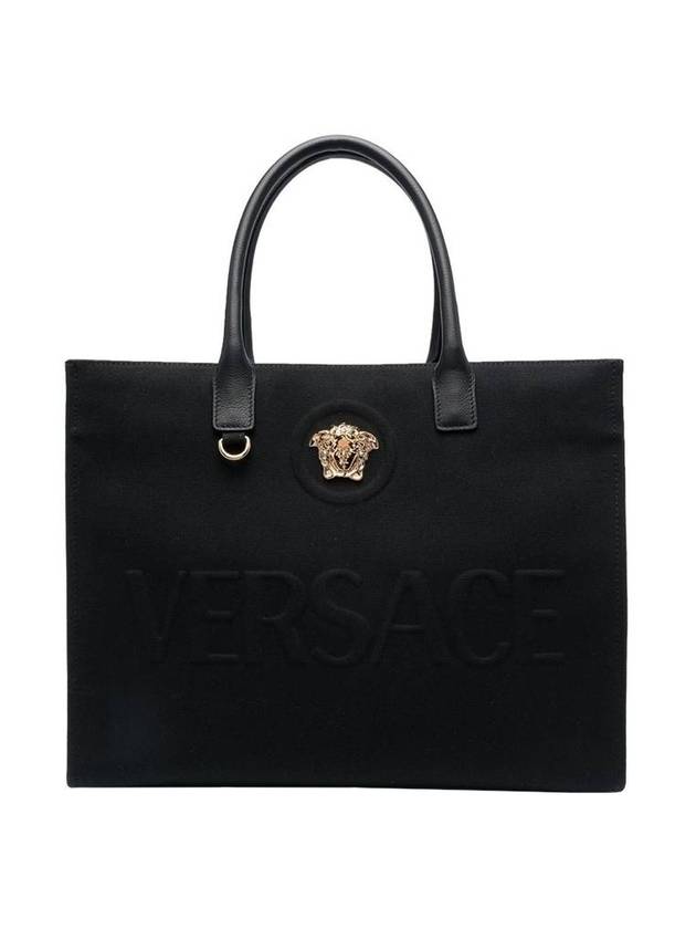 gold-plated Medusa canvas tote bag black - VERSACE - BALAAN 1