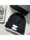 CC Logo Cashmere Silk Cloche Beanie Camel - CHANEL - BALAAN 3