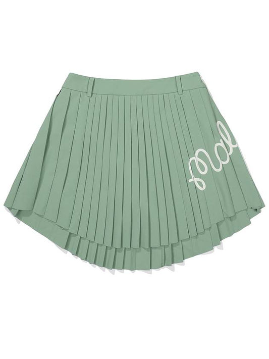 Utility pleated skirt DARK MINT WOMAN - MALBON GOLF - BALAAN 1