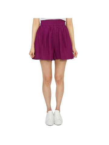 Women's Viscose Shorts Purple - VANESSA BRUNO - BALAAN 1