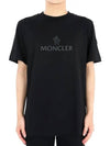 Logo Cotton Short Sleeve T-Shirt Black - MONCLER - BALAAN 3