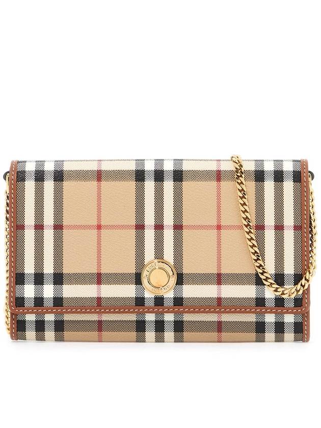 Check Chain Strap Long Wallet Beige - BURBERRY - BALAAN 2