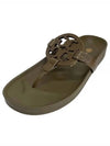 Miller Logo Cloud Flip Flops Olive - TORY BURCH - BALAAN 2